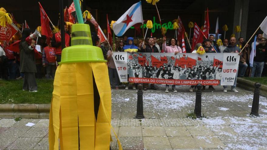 Imagen de la protesta. | Carlos Pardellas