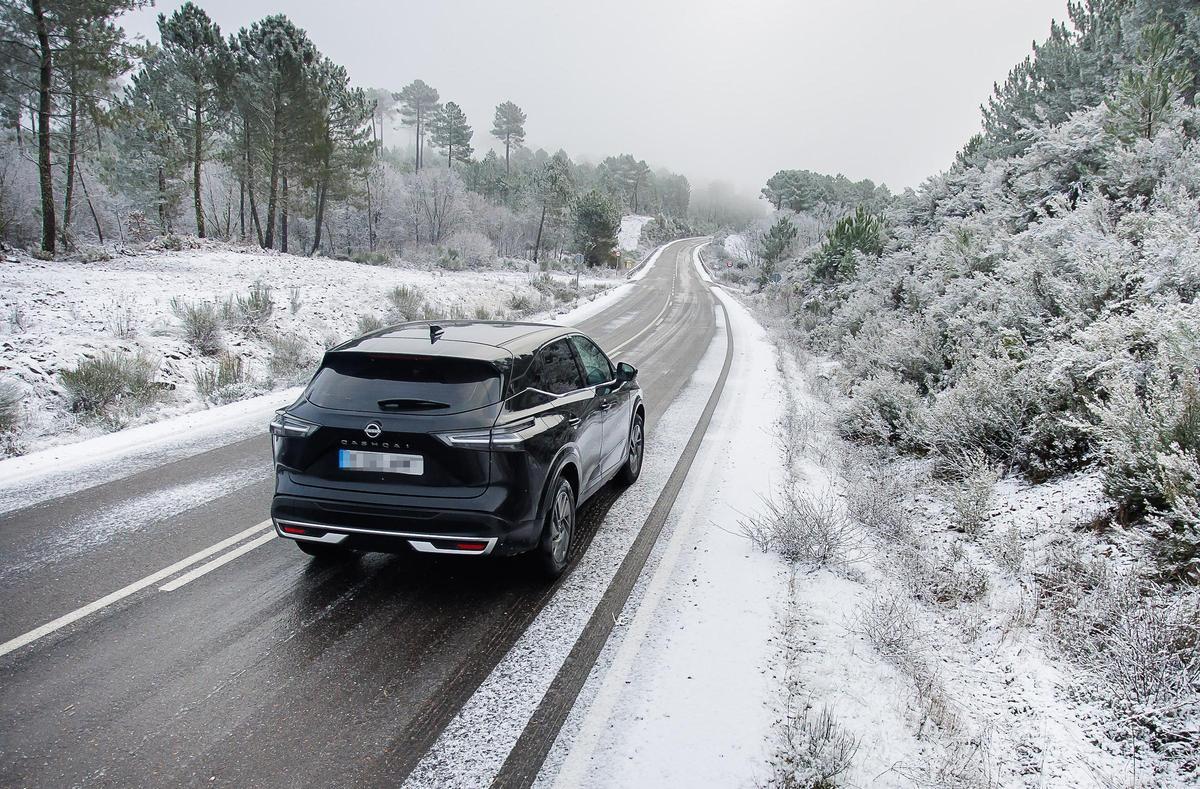 Nieve en el sur de la provincia de Salamanca.