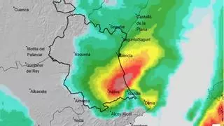 La Aemet pide "no bajar la guardia": la dana Adam puede dejar 300 l/m2 en la Safor y la Marina esta noche