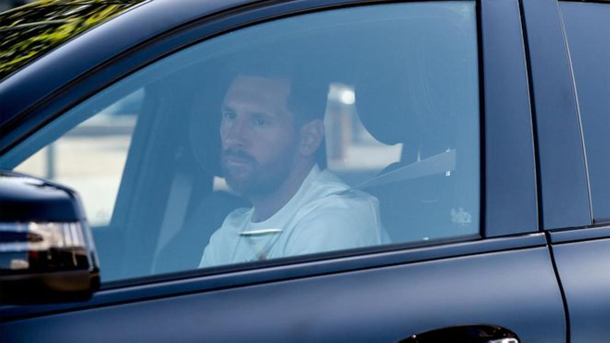Messi, al volante de su coche