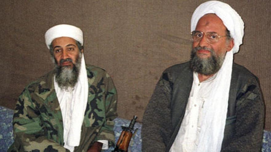 Ayman al Zawahiri, junto a Osama Bin Laden.