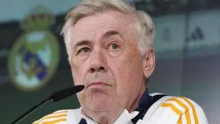 Ancelotti: "Tebas puede estar tranquilo, el Real Madrid no ha perdido la cabeza, pero nadie está contento con el sistema"