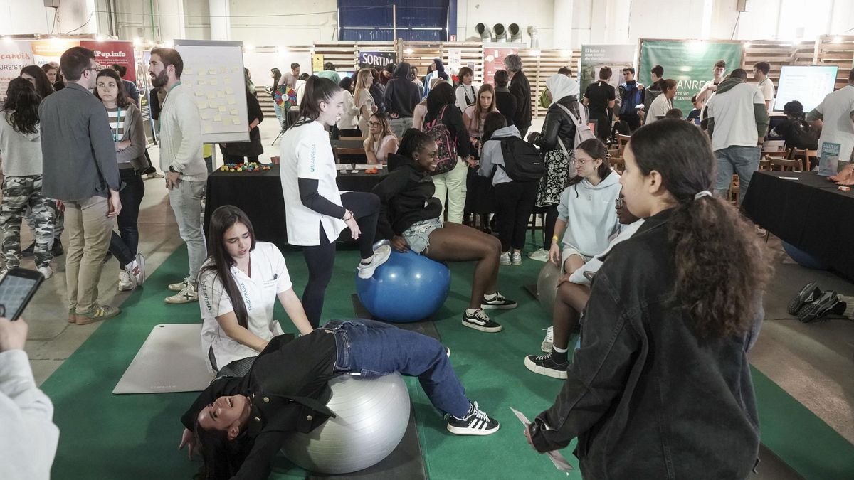 Una de les activitats de fisioteràpia de la fira