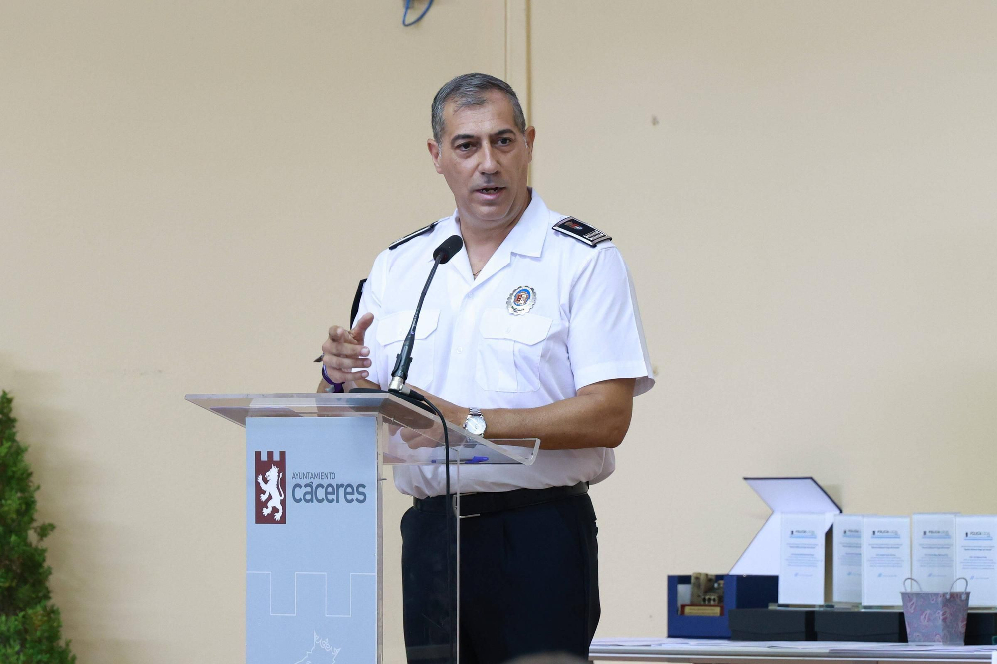 Acto institucional de la Policía Local de Cáceres por la festividad de la Virgen del Carmen