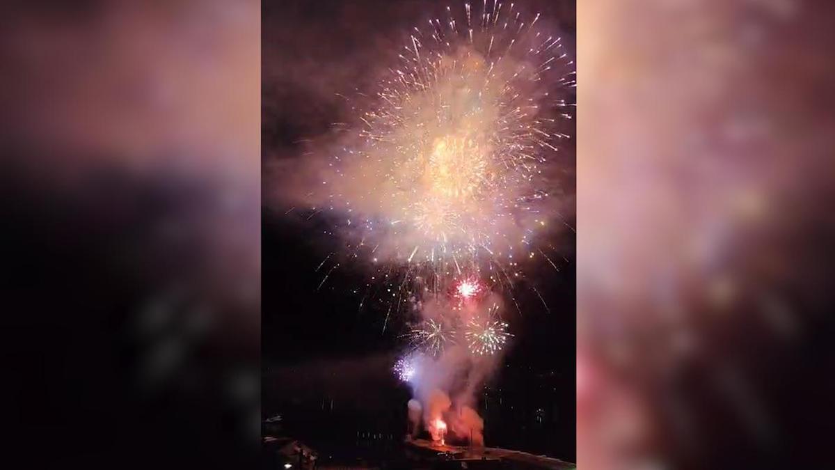 fuegos artificiales en O Carme de Aldán