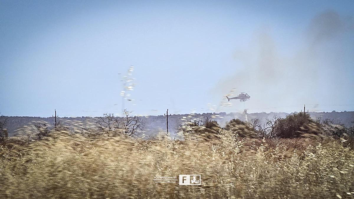 Incendio agrícola en sa Ràpita