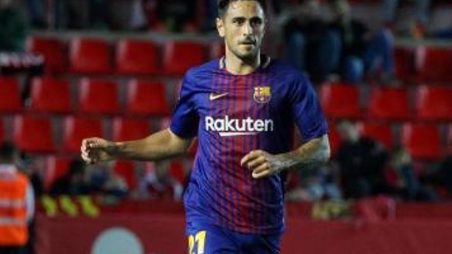 Costas, en un partido con el Barcelona B.