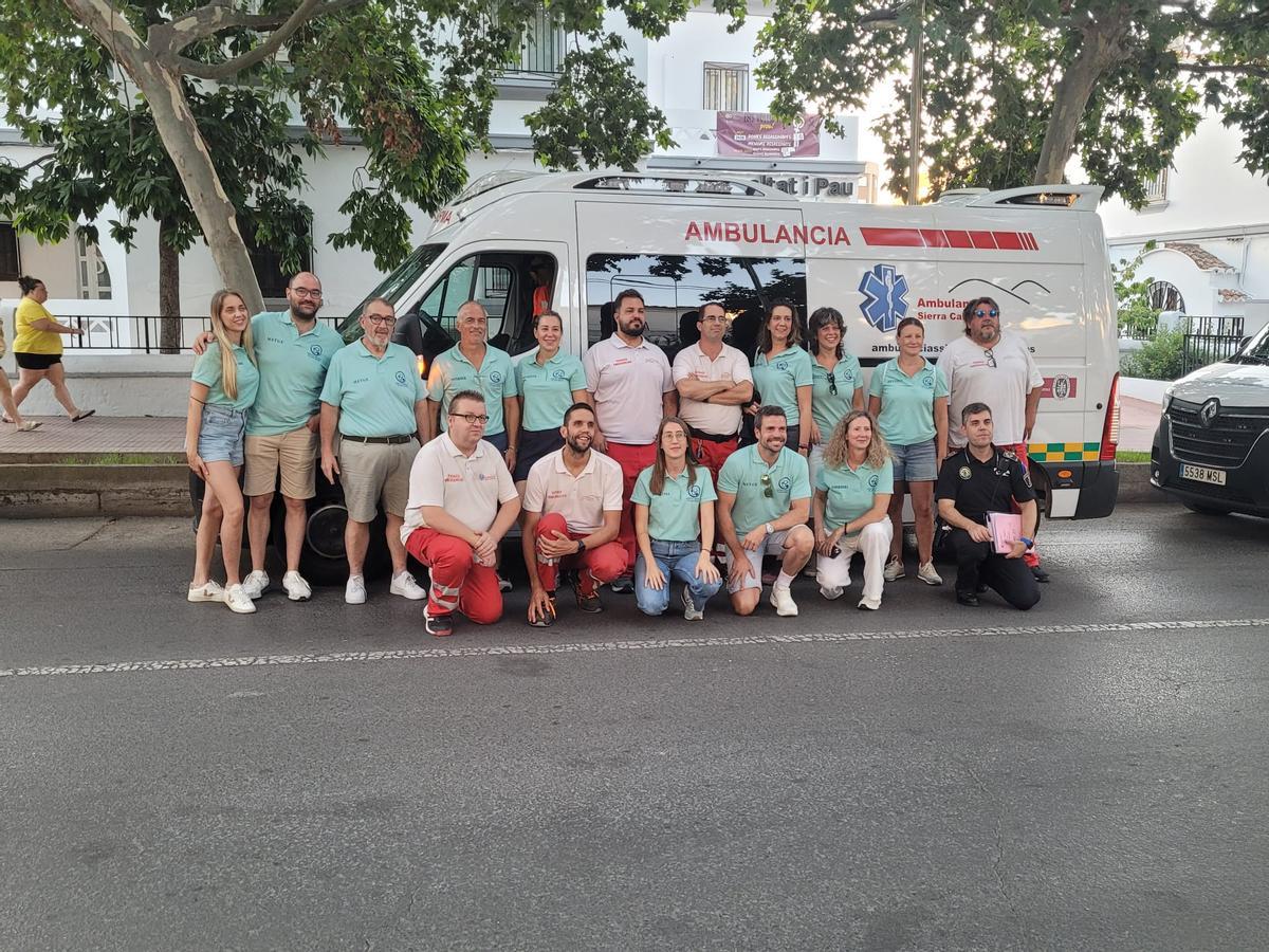 Equipo sanitario especial movilizado con motivo del encierro de cerriles de Espartaco del sábado 8 de agosto en la Vall d'Uixó.