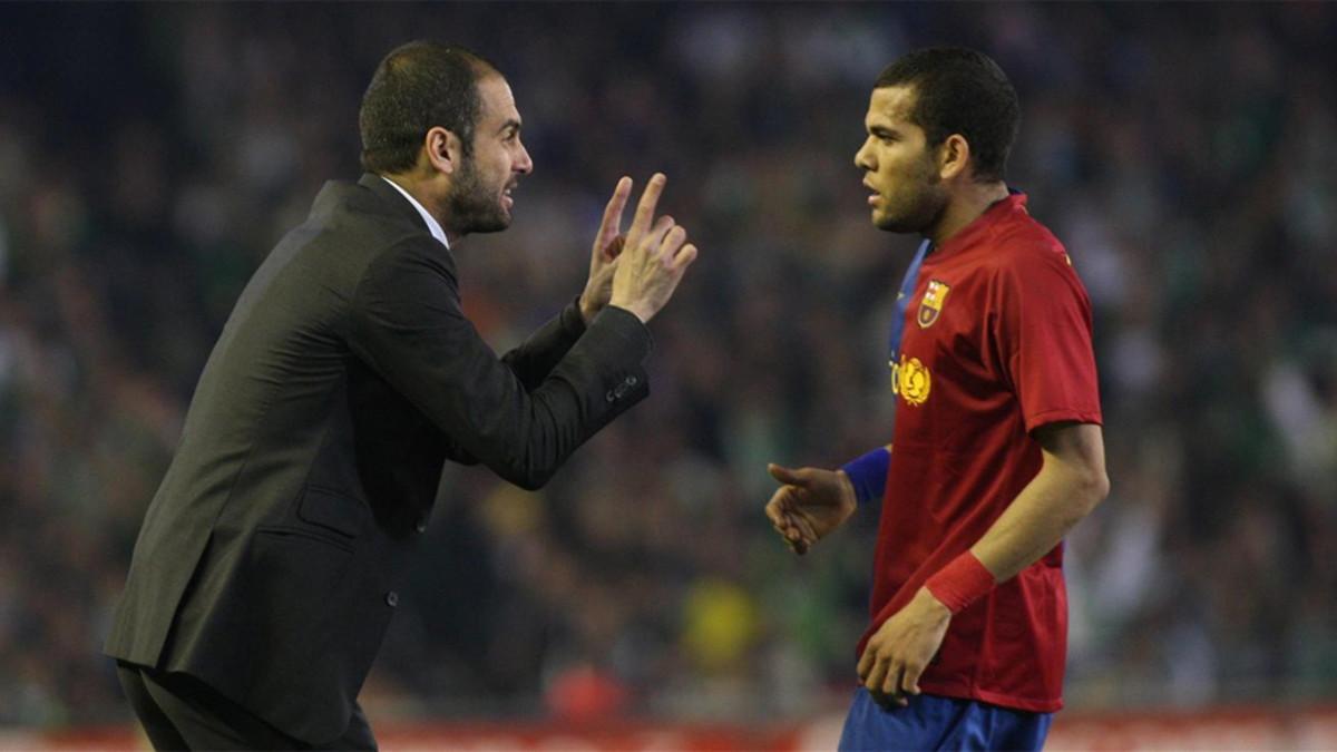 Alves vivió intensamente la etapa de Guardiola en el Barça