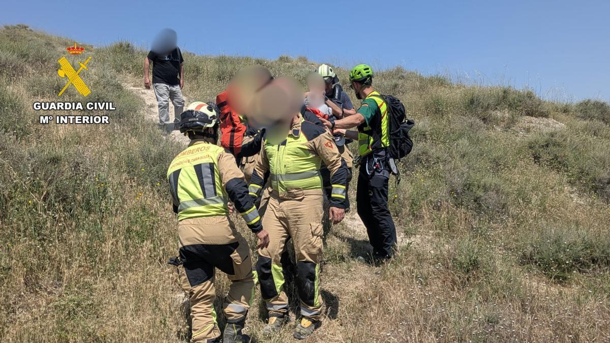 Rescate de un senderista en Rueda de Jalón