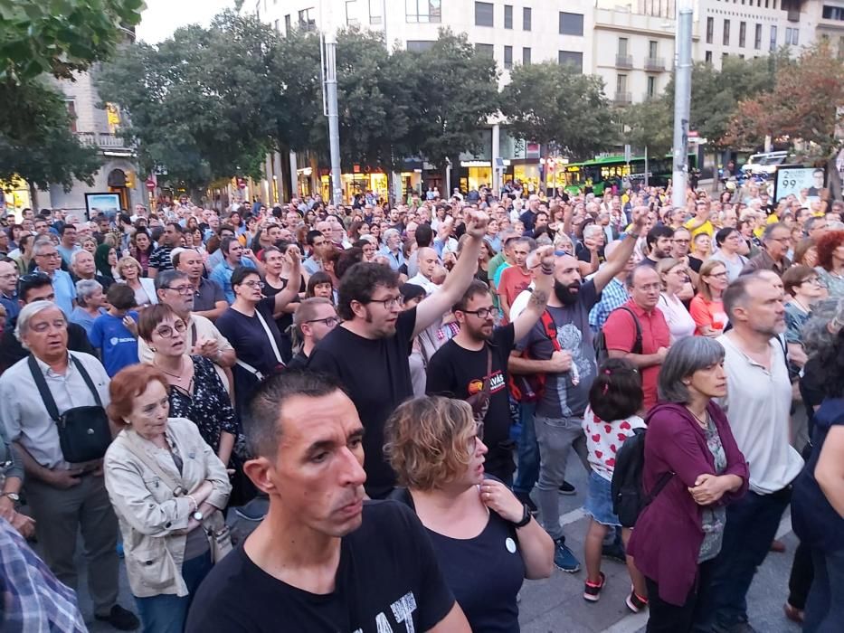 Protesta a Manresa contra la detenció de nou independentistes