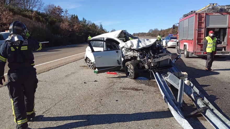 Una niña de 2 años, trasladada al hospital tras un accidente de tráfico en Zamora