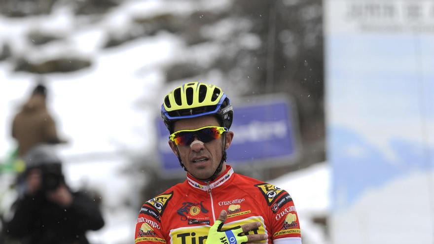 Contador, con el maillot del Tinkoff