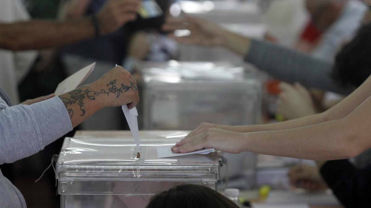 Colegio electoral de Vigo en unas elecciones anteriores.