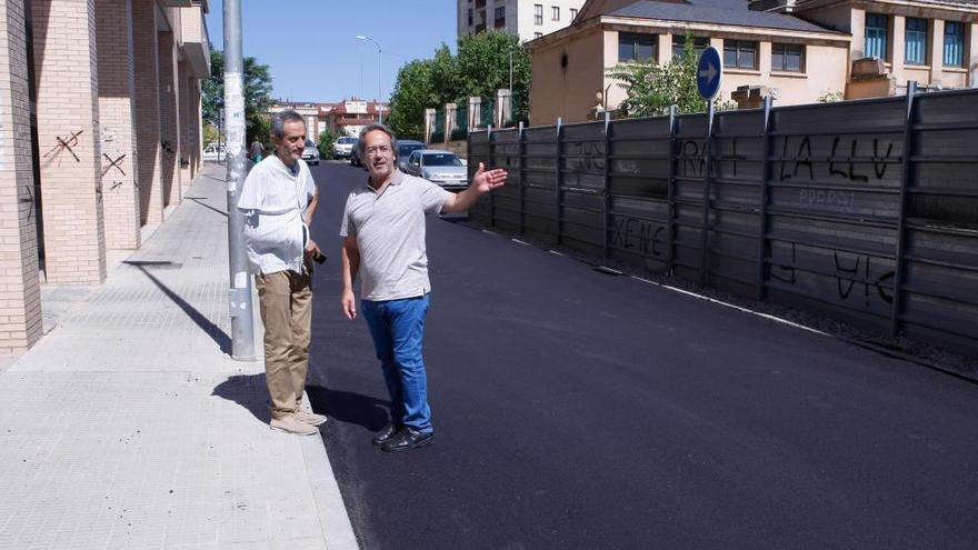 Fernández y Guarido visitan las obras en Jiménez de Quesada.