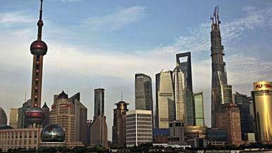 El distrito financiero del Pudong, en Shanghái, en China.