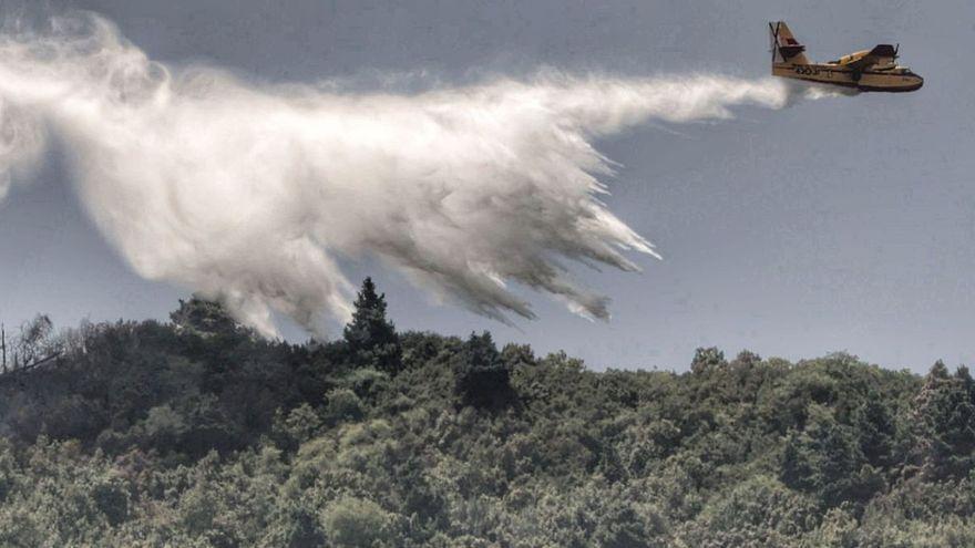 Vuelo sobre la zona afectada por el incendio de Tenerife.