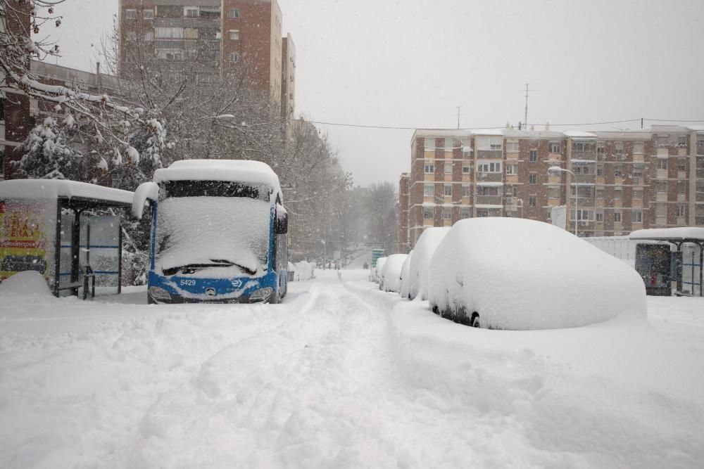 Schnee auf dem spanischen Festland