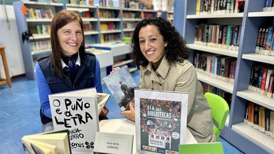 Fina Casalderrey amadrina la reapertura de la biblioteca del colegio Campolongo