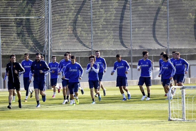 Entrenamiento del Real Zaragoza, 25 de febrero