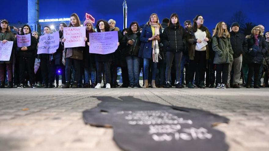 Concentración en A Coruña contra la violencia de género.