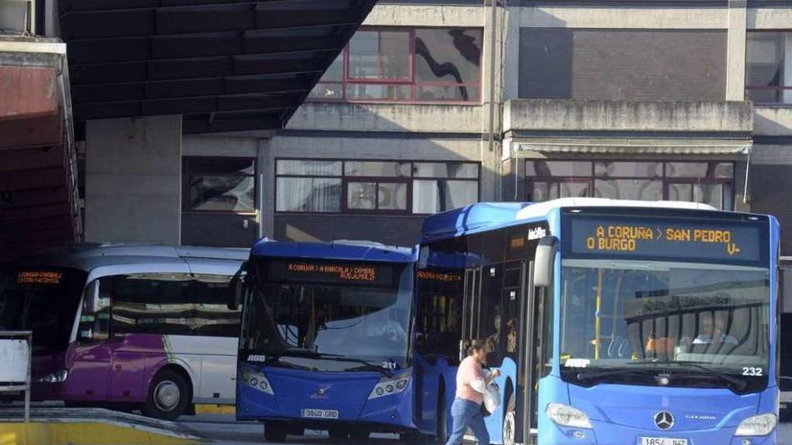 Vista de la estación de autobuses de A Coruña.