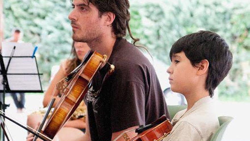 Uno de los ensayos de la Joven Orquesta Sinfónica previos a la actuación del domingo.