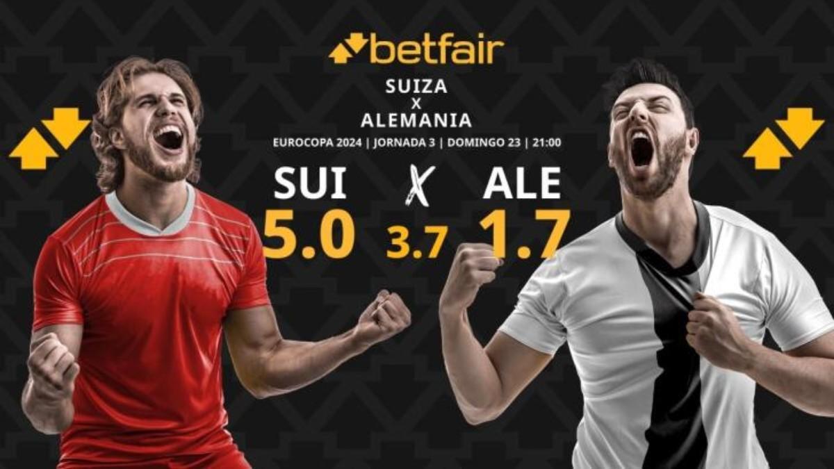 Pronósticos Suiza vs. Alemania: horario, TV, estadísticas y clasificación