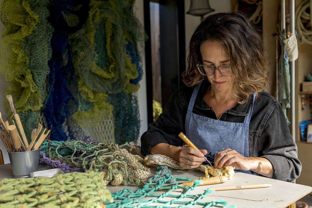 Mar Fraga en su taller