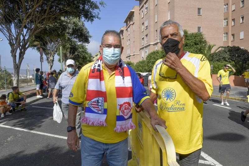 Ambiente durante el derbi en el Estadio de Gran Canaria