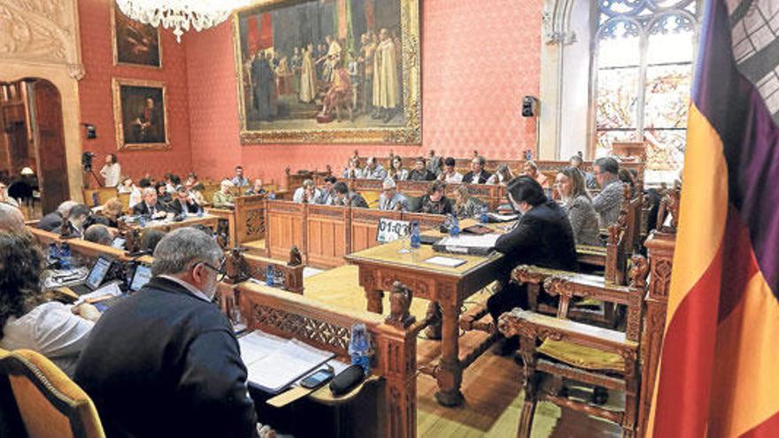 Imagen de un pleno del Consell de Mallorca durante esta legislatura.