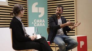 Barcelona 02/03/2023 Cara cara Guillem Sánchez i Montse Baraza en el auditorio de la Modelo Foto de Ferran Nadeu