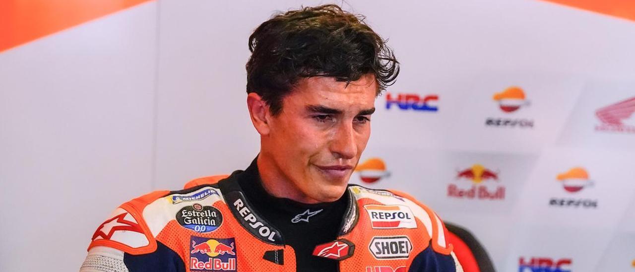 Marc Márquez (Honda) rompió a llorar de emoción al concluir, ayer, el GP de Portugal.