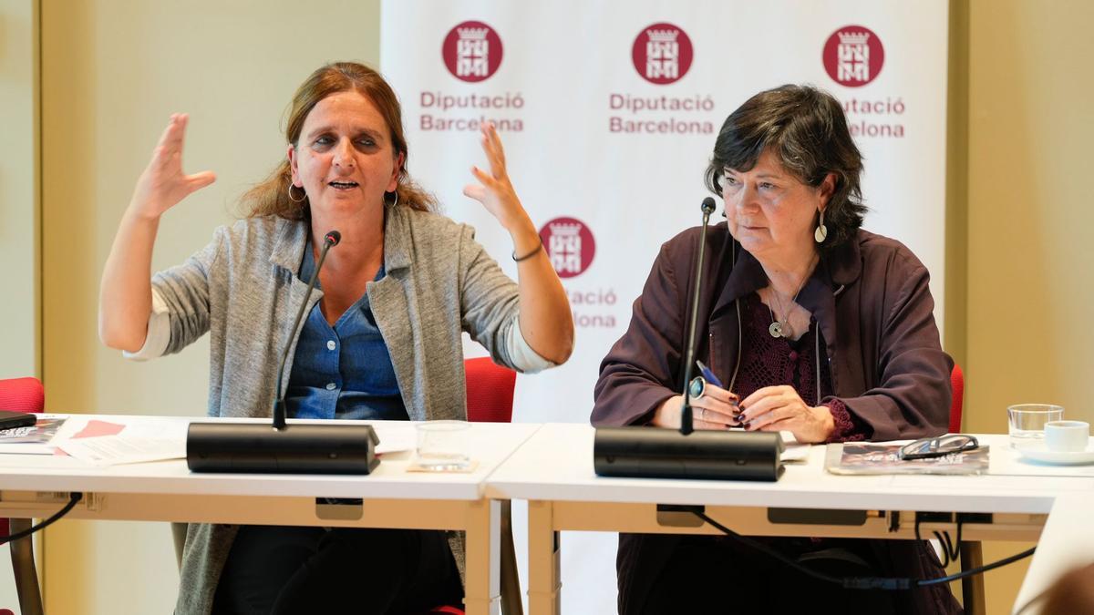 Gemma Tarafa, diputada de Salut Pública de la Diputación, y Pilar Solanas, comisionada de Salut de la Diputación