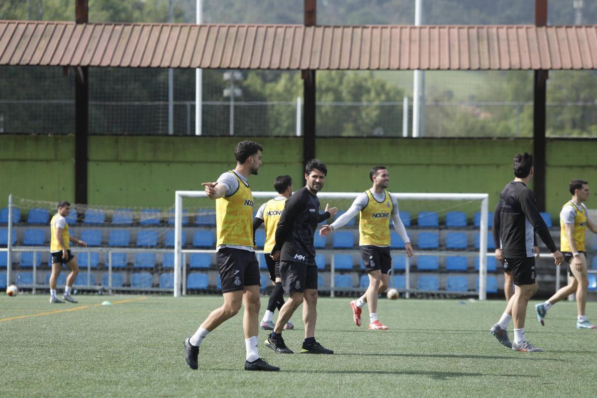 Lolo Escobar, durante un entrenamiento de esta semana en La Toba