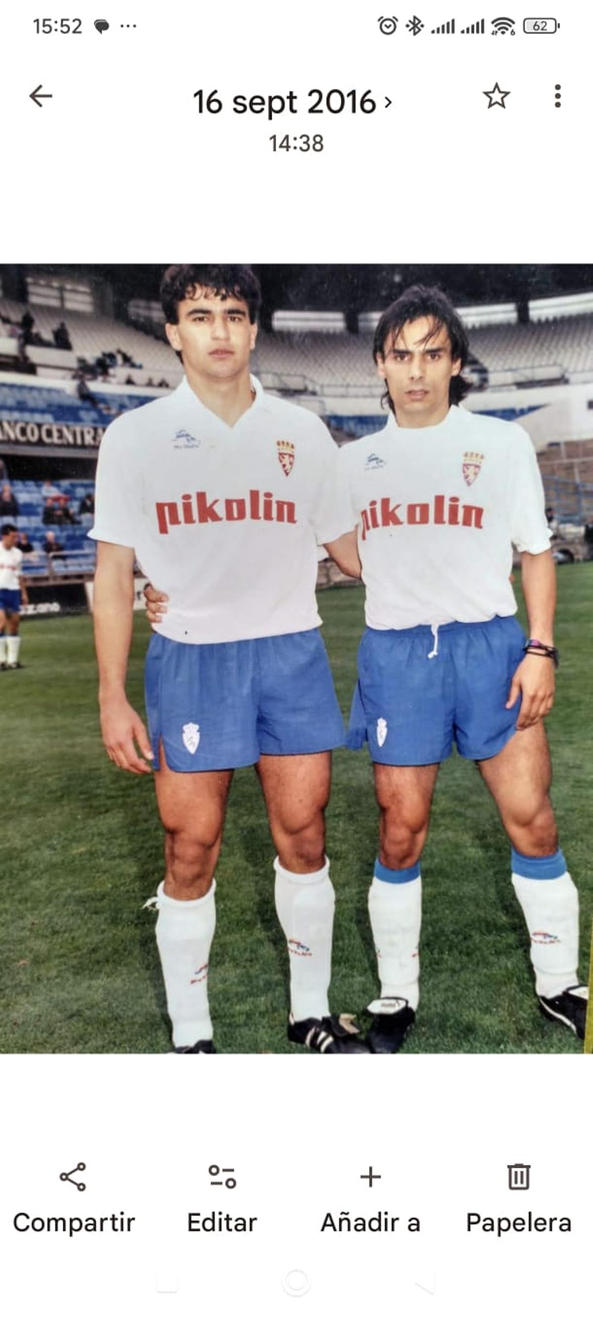 Amb l'ara seleccionador Portugal, Robert Martínez, al filial del Saragossa (91-92)