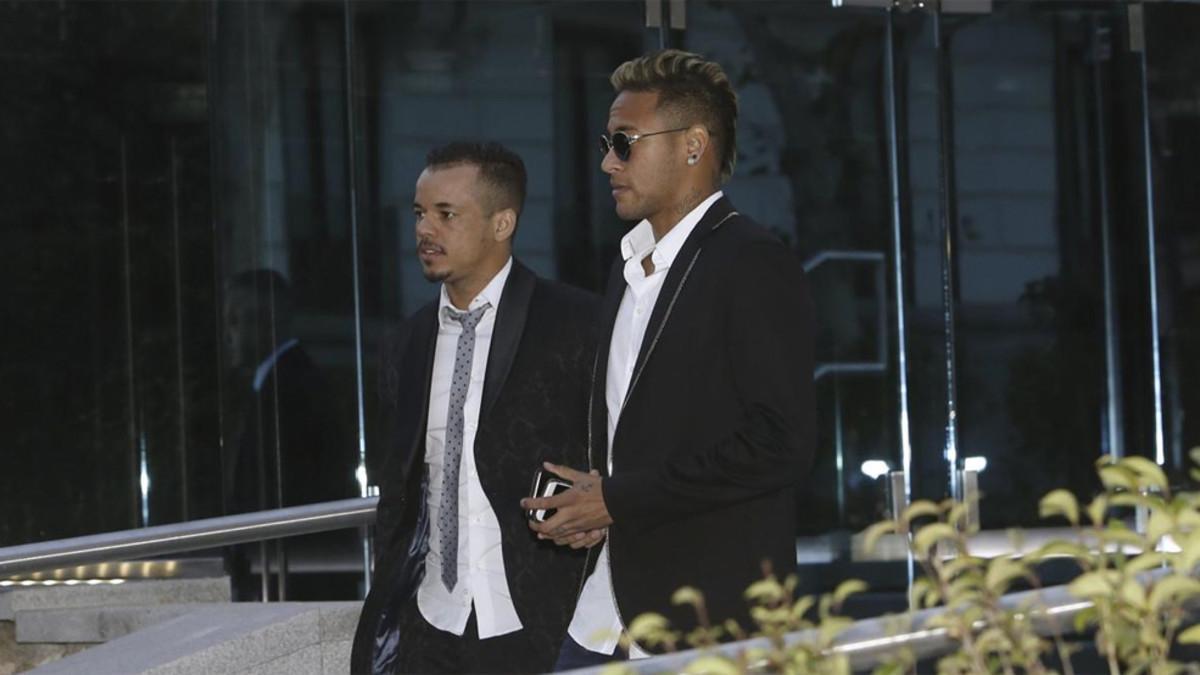 Neymar, a su llegada a la Audiencia Nacional el pasado mes de febrero