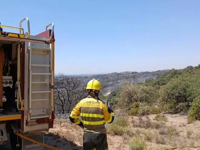 Continúa la lucha contra el incendio de Tamarite, ya estabilizado, pendientes del viento