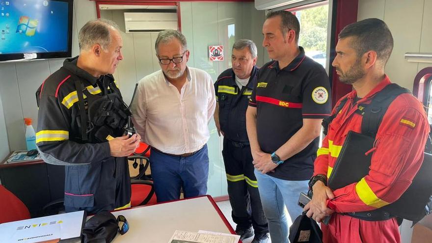 Imagen de José Martí en su visita al puesto de mando instalado en Caudiel.