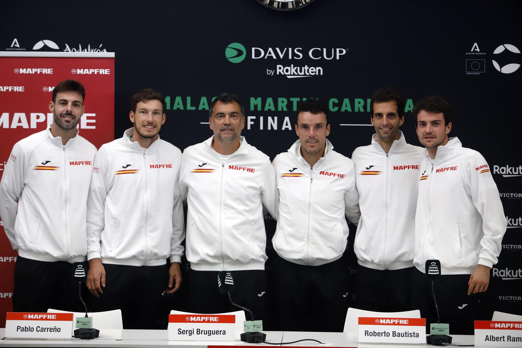 Copa Davis de Málaga | Entrenamientos y rueda de prensa en el Carpena de España y Alemania