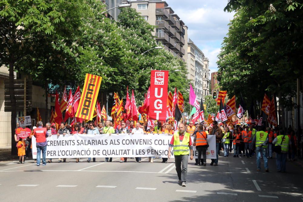 Manifestació del Primer de Maig a Girona