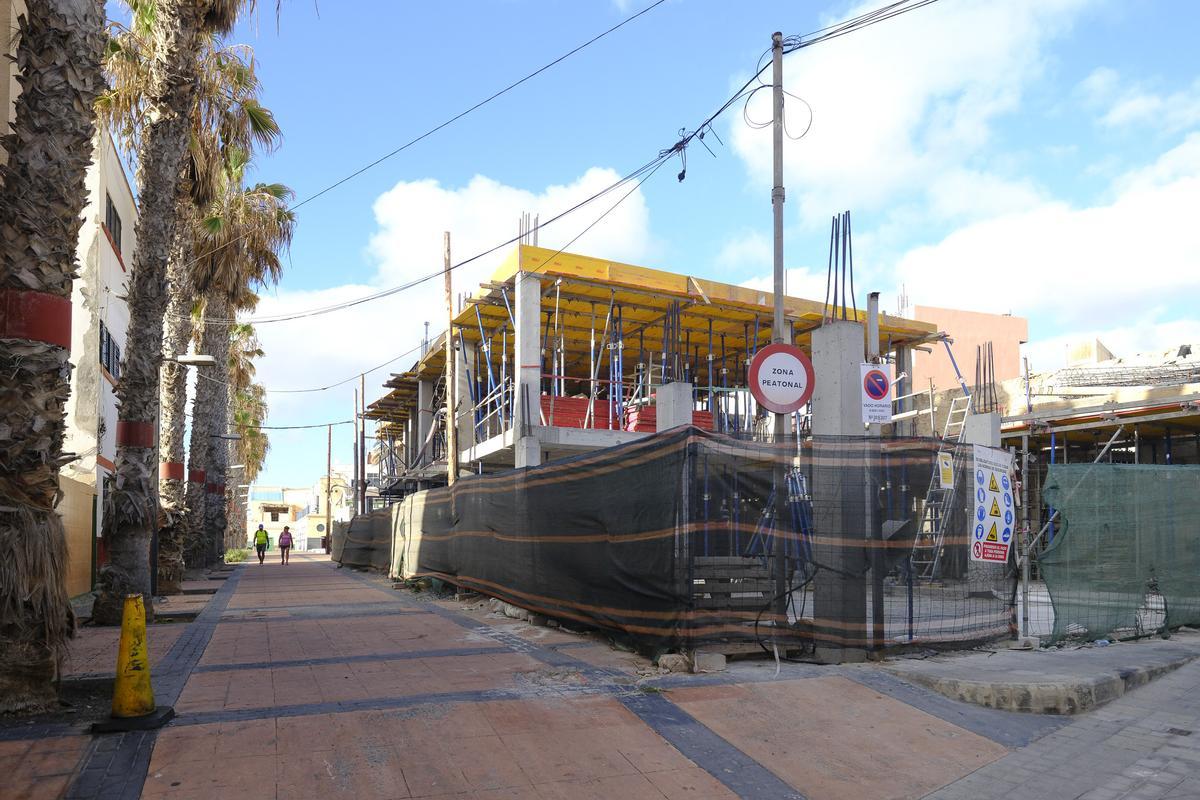 Obra de nueva construcción en el barrio de San Cristóbal de Las Palmas de Gran Canaria.