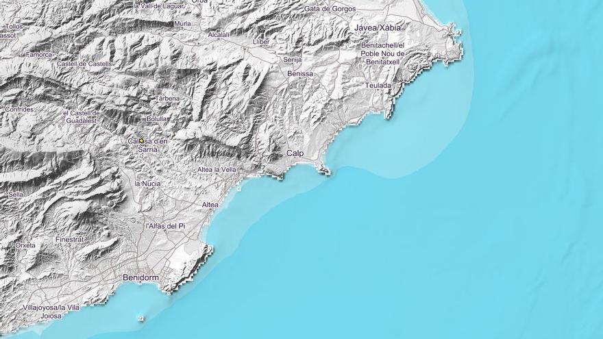 Callosa d&#039;en Sarrià registra un pequeño terremoto de 1,7 grados.