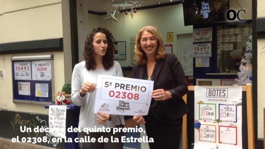 Lotería de Navidad 2018 en Galicia | Quinto premio en la calle de La Estrella