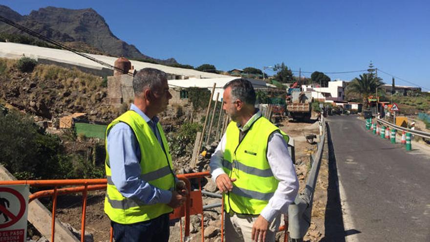 Las obras en la carretera sur de La Aldea han eliminado el riesgo de desprendimientos