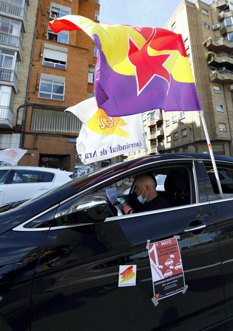 La caravana de Intersindical recorre Zaragoza el 1 de mayo