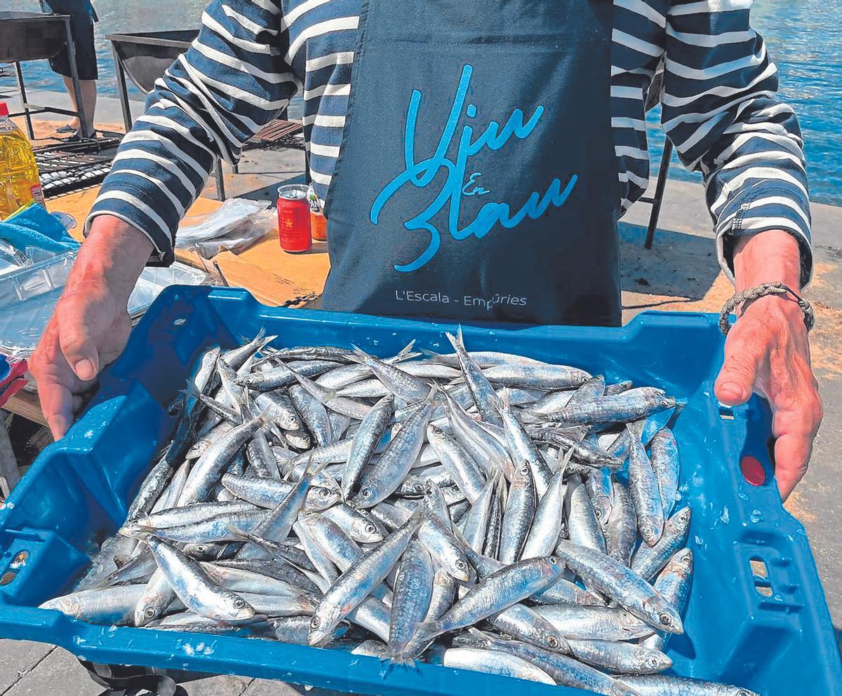 Peix blau en una fira a l’Escala el juny de l’any passat.