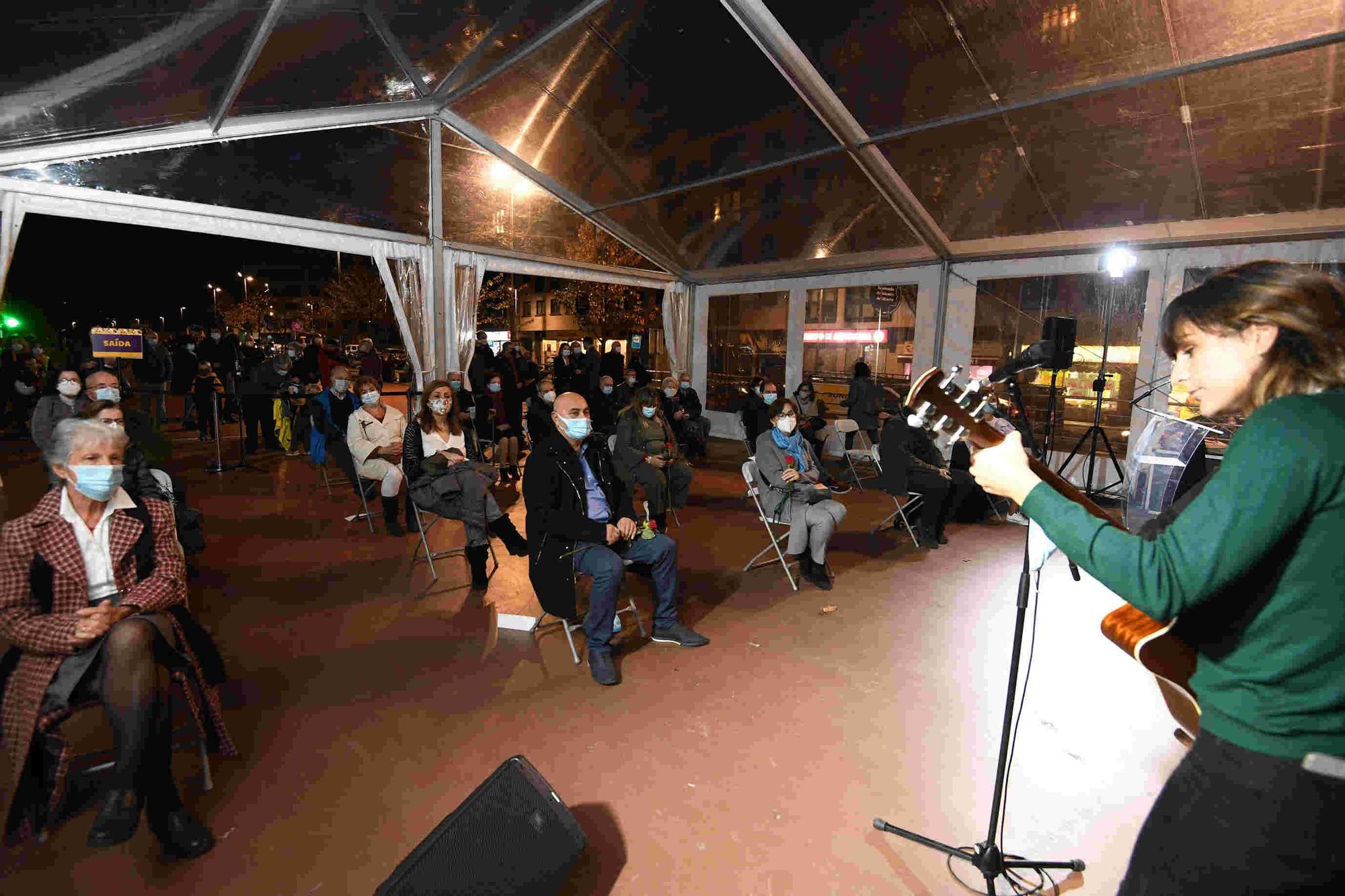 Ofrenda a los fusilados el 12 de noviembre del 36 en Pontevedra