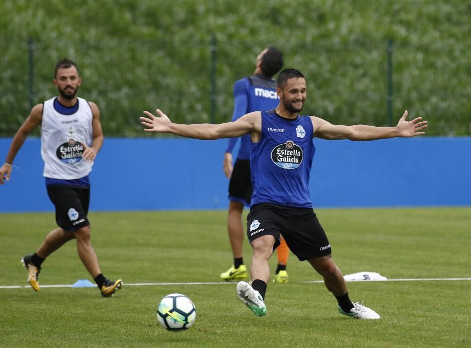 Primer entrenamiento de Bakkali con el Deportivo