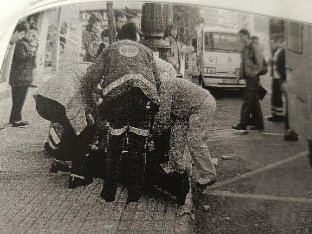 Equipos médicos en García Barbón tras el accidente